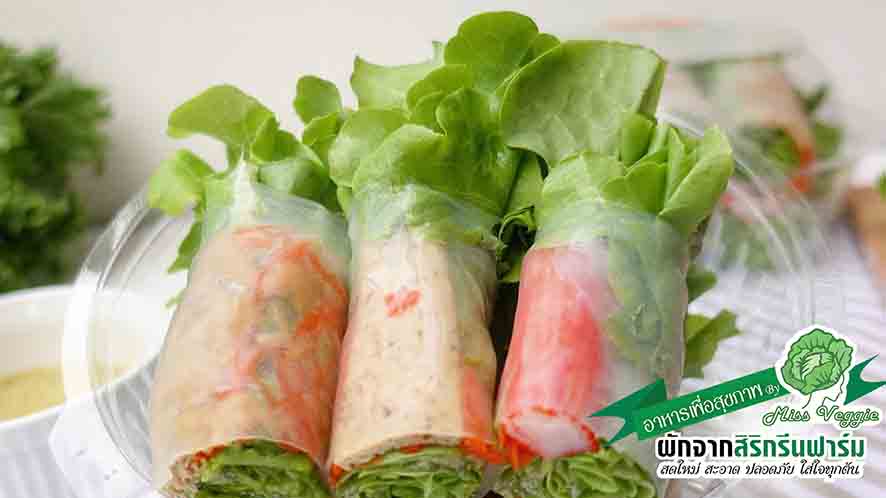 missveggie, สลัดโรล, สินค้าเพื่อสุขภาพ, ทำจากผักสลัดจากฟาร์ม